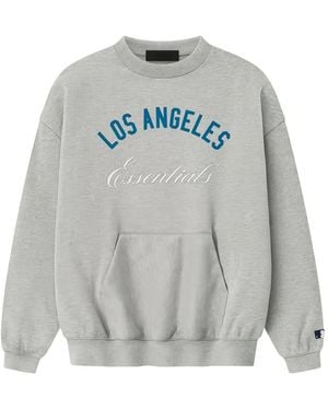 Fear Of God Essentials Logo-Print Sweatshirt - Grey