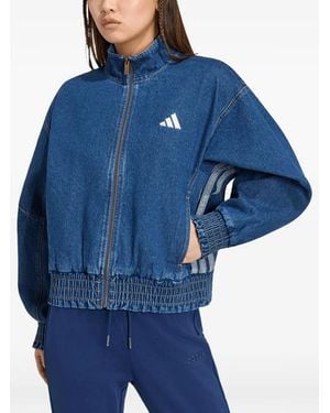 adidas Stadium Washed Denim Loose-Fit Jacket - Blue