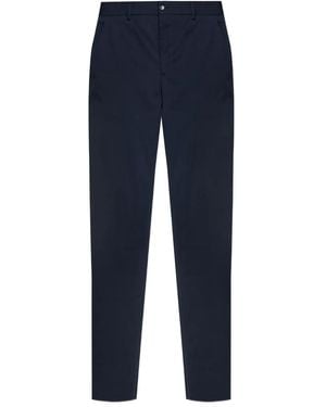 Etro Flat-Front Cotton Trousers - Blue