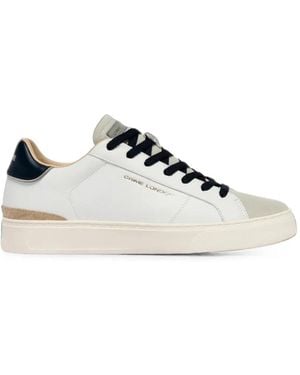 Crime London Suede-Trim Panelled Trainers - White