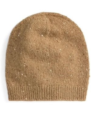 Ralph Lauren Flecked-Pattern Beanie - Natural