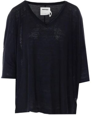 Not Shy Emilie V-Neck T-Shirt - Blue