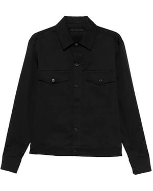 Low Brand Flap-Pocket Button-Up Shirt - Black