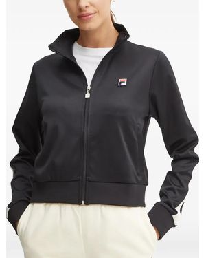 Fila Lamoni Zip-Up Logo-Patch Sweatshirt - Black