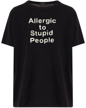 R13 Slogan-Print T-Shirt - Black