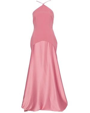 Solace London Robe Longue Florie À Dos-Nu - Rose