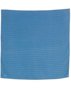 TOTEME Gestreifter Schal Aus Seide - Blau