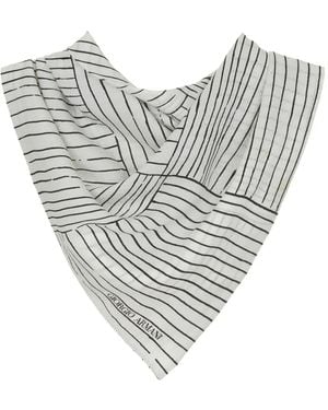 Giorgio Armani Silk Scarf - Grey