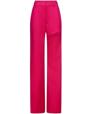Area Asymmetric Slit Pants - Pink