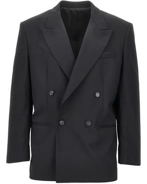 MARSĒM Double-Breasted Blazer - Black