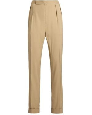 Ralph Lauren Pantaloni Gregory Plissettati - Neutro
