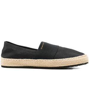 GANT Raffiaville Espadrilles Met Touw - Zwart