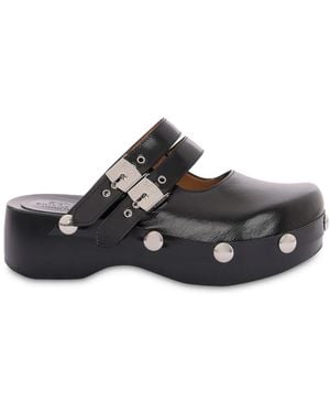 Philosophy Di Lorenzo Serafini Buckle-Fastening Closed Clogs - Black