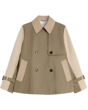 Weekend by Maxmara Buckle-Strap Double-Breasted Jacket - Natural