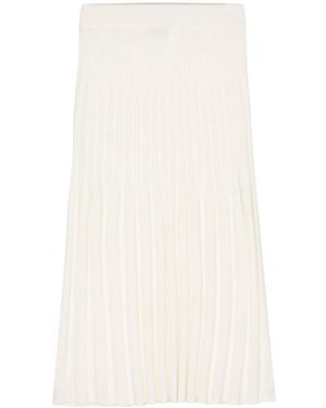 N.Peal Cashmere カシミア スカート - ホワイト