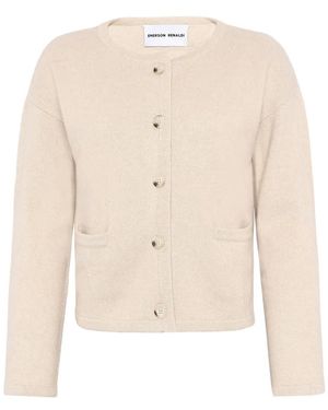 EMERSON RENALDI Button-Up Patch-Pocket Cardigan - White