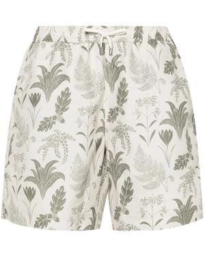 Sunspel Costume Da Bagno Con Stampa - Bianco
