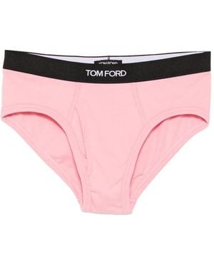 Tom Ford Logo-Waistband Briefs - Pink
