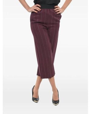 Stella McCartney Pinstripe-Pattern High-Rise Pants - Purple