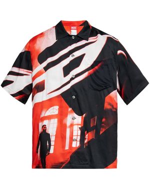 DIESEL Camicia `bmowt-adrian` - Rosso