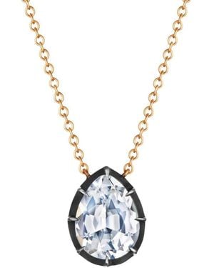 Fred Leighton 18kt Yellow Gold Collet Solitaire Topaz Necklace - Metallic