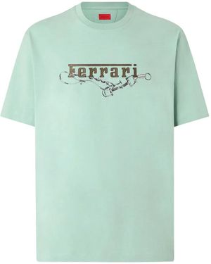 Ferrari Printed T-Shirt - Green