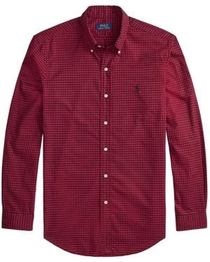 Polo Ralph Lauren Gingham-Check Button-Down Shirt - Red