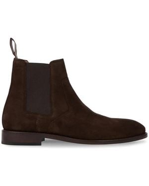 Paul Smith Elastic-Panels Suede Boots - Brown