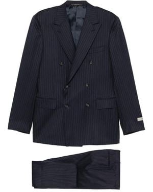 Canali Completo Gessato Doppiopetto - Blu