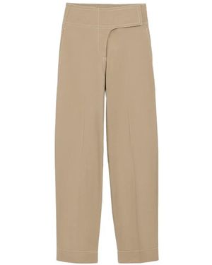 Ami Paris Pantalones Cruzados Con Cinturón - Neutro