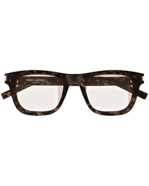 Saint Laurent Sonnenbrille Mit Logo-Gravur - Braun