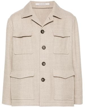 Tagliatore Wool Shirt Jacket - Natural