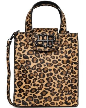 Munthe Pazzie Leopard-Print Tote Bag - Black