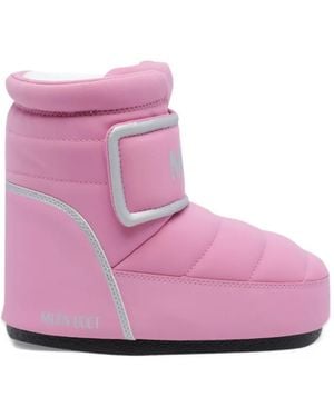Moon Boot Icon Strap Boots - Pink