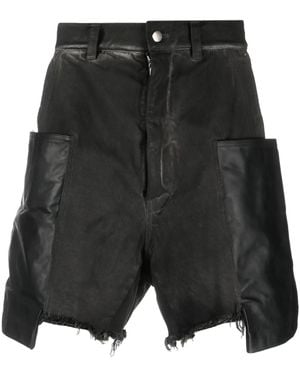 Rick Owens Stefan パネル カーゴショーツ - ブラック