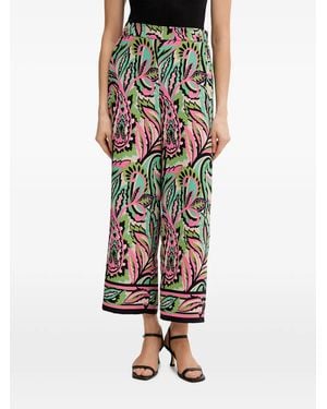 Joseph Ribkoff Floral-Print Trousers - Black