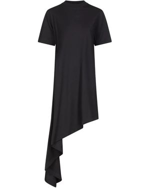 Loulou de Saison Asymmetrisches Kleid Mit Rundem Ausschnitt - Schwarz
