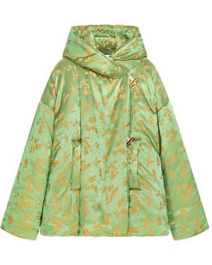 Dries Van Noten Donsjack Met Jacquard - Groen