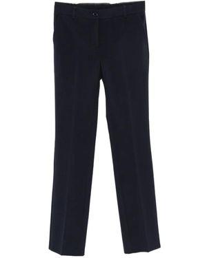 Twinset Logo-Plaque Straight-Leg Trousers - Blue