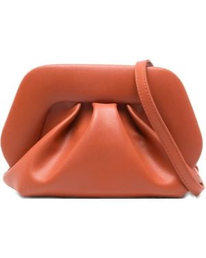 THEMOIRÈ Tia Ruched Clutch Bag - Orange