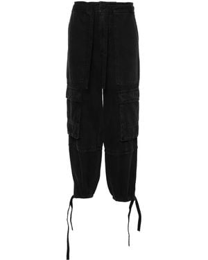Isabel Marant Ivy Tapered Cargo Jeans - Black