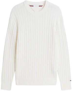 Tommy Hilfiger Jersey Con Cuello Redondo - Blanco