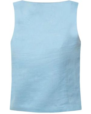 STAUD Canotta Boa Con Scollo A Barca - Blu