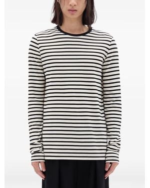 Ann Demeulemeester Greg Striped Long-Sleeve T-Shirt - Grey