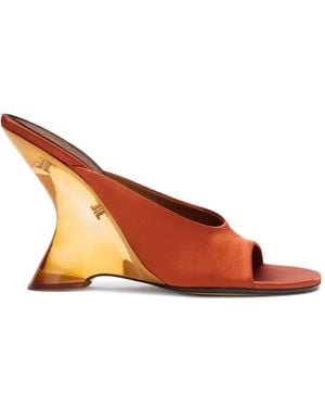 Dries Van Noten Open-Toe Sculptural Sandals - Orange