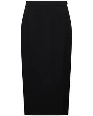 Alessandra Rich High-Waisted Pencil Midi Skirt - Black
