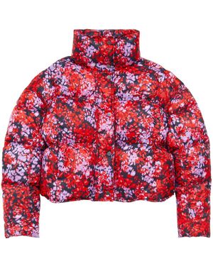 Bimba Y Lola Leomimosa-Print Down Jacket - Red