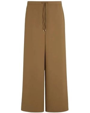 Max Mara Mstcorone Drawstring Palazzo Trousers - Natural