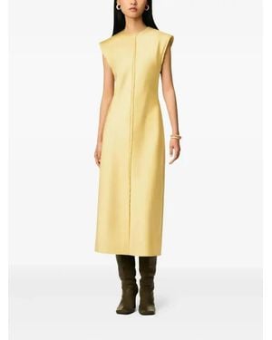 Ami Paris Raw-Edge Long Dress - Yellow