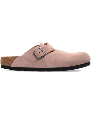 Birkenstock Boston Suede Clogs - Pink